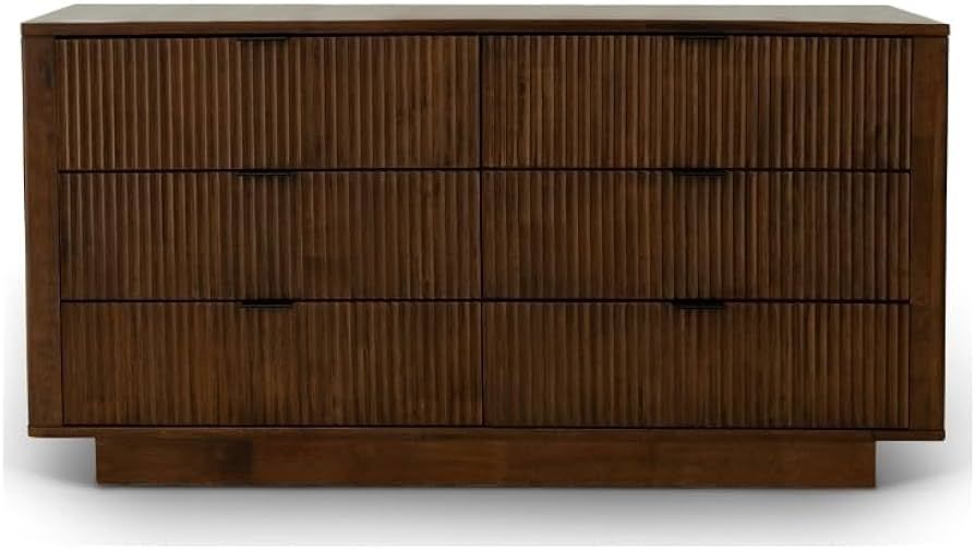 Ashcroft Furniture Co Carla Mid Century Modern Solid Wood Walnut Dresser with 6 Drawers | Amazon (US)