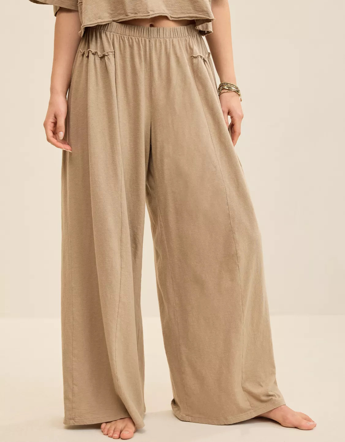 Aerie Happiest Wide Leg Trouser | Aerie