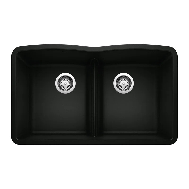 Diamond SIlgranit 33" L x 19.25" W Double Basin Undermount Kitchen Sink | Wayfair Professional