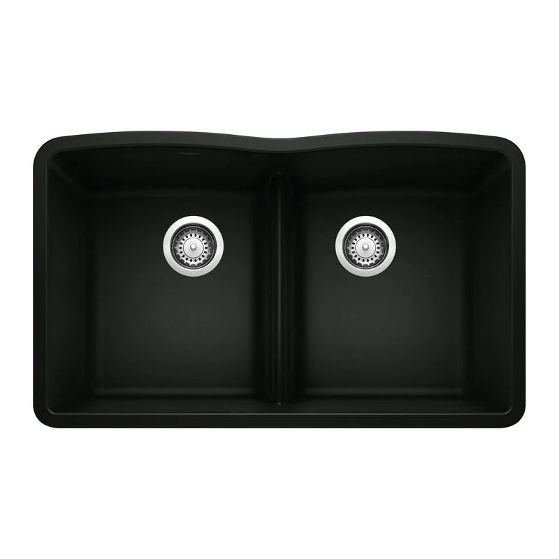 Diamond SIlgranit 33" L x 19.25" W Double Basin Undermount Kitchen Sink | Wayfair Professional