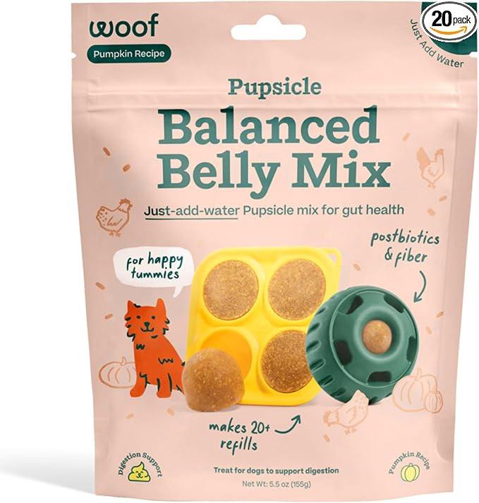 WOOF Dog Pupsicle Mix - Easy-to-Make DIY Pupsicle Refills - Tasty, Healthy Pupsicle Mix - Wholeso... | Amazon (US)
