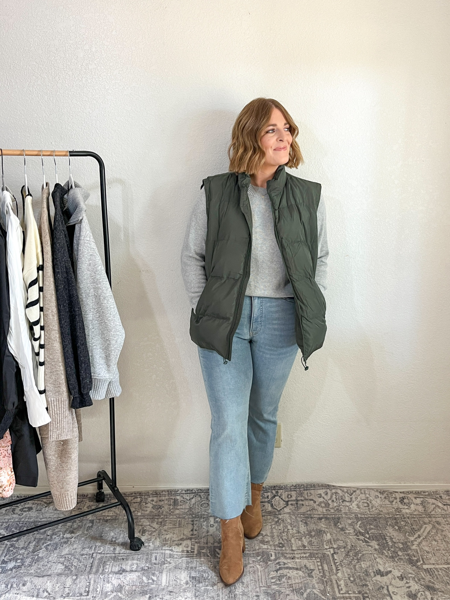 Thanksgiving Outfit Inspired//styling a puffer vest!

Vest L (tts)
Sweater L 

#LTKmidsize #LTKfindsunder50