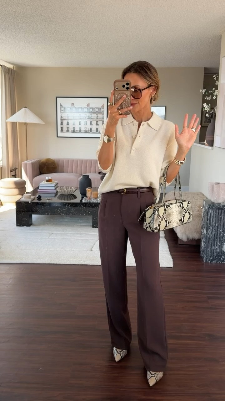 This chunky cashmere polo is so beautiful and luxurious, such a great piece to style with trousers for work

#LTKSeasonal #LTKOver40 #LTKWorkwear