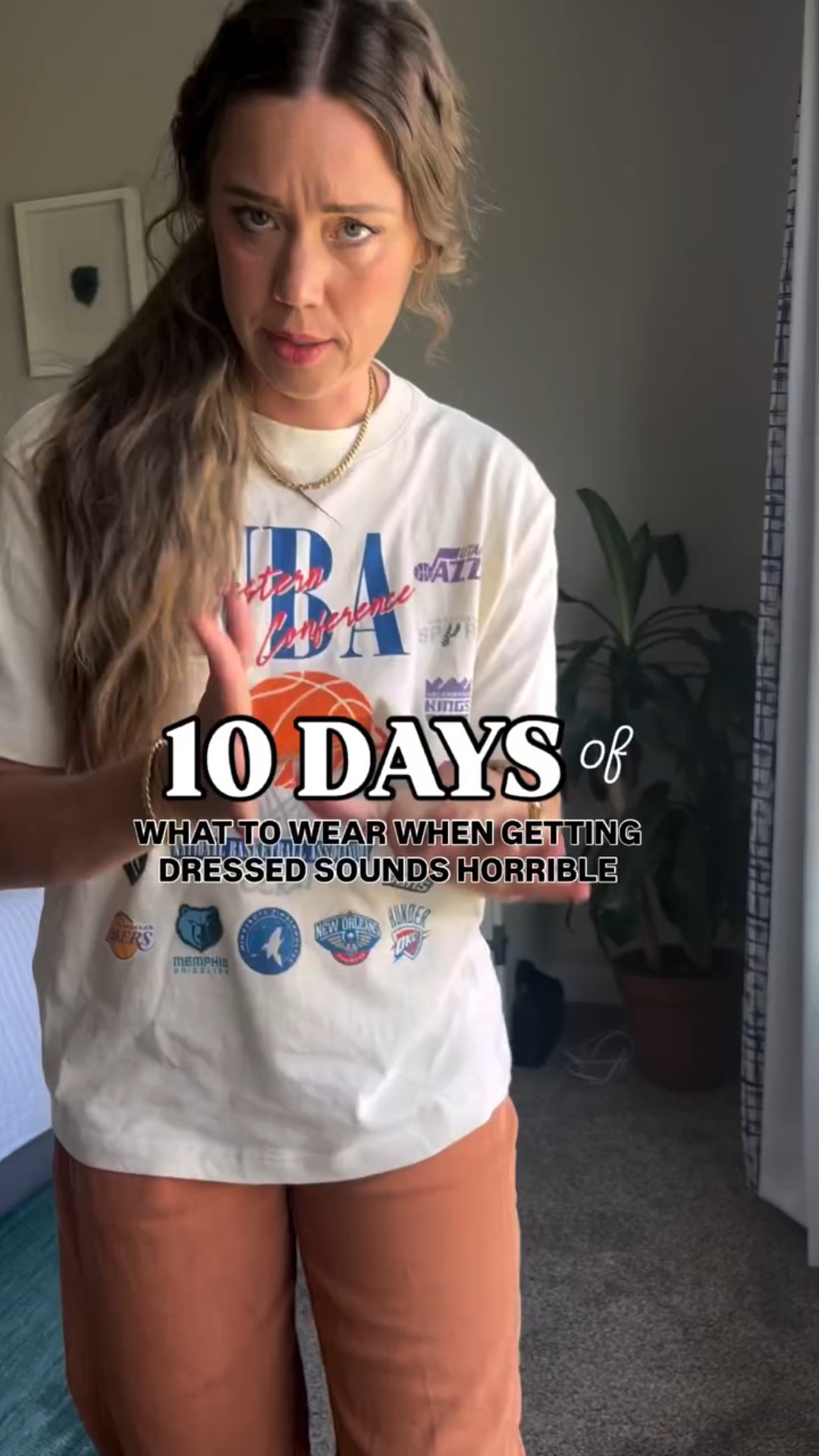 This whole outfit is such a vibe. Feeeeeling it! Shirt is target men’s section. Pants are tried and true from Amazon.

Comment “SHOP” for the links! 

Also, NBA is back but just found out the Blazers coach was arrested for illegal gambling this morning. Cool cool cool 🫠

#comfyoutfit #momapproved #momlife #comfystyle #comfychic #comfychicstyle