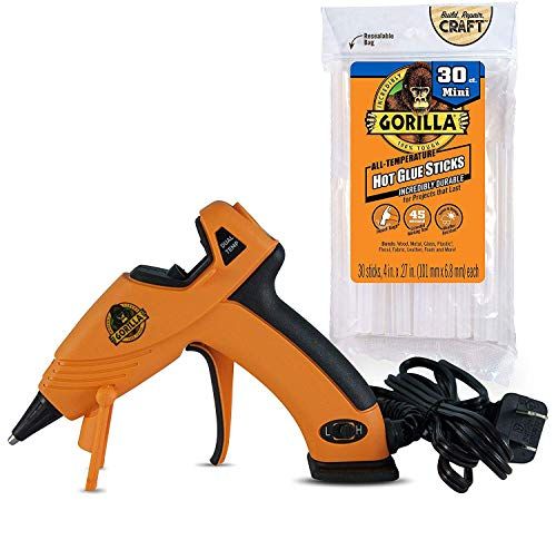 Gorilla Dual Temp Mini Hot Glue Gun Kit with 30 Hot Glue Sticks | Amazon (US)