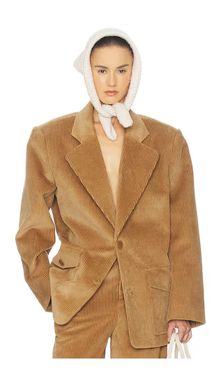 The Very Oversized Blazer in Corduroy in Caramel | Revolve Clothing (Global)
