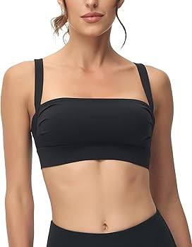 romansong Open Back Sports Bra for Women Sexy Cutout Strappy Longline Workout Crop Tank Top with ... | Amazon (US)