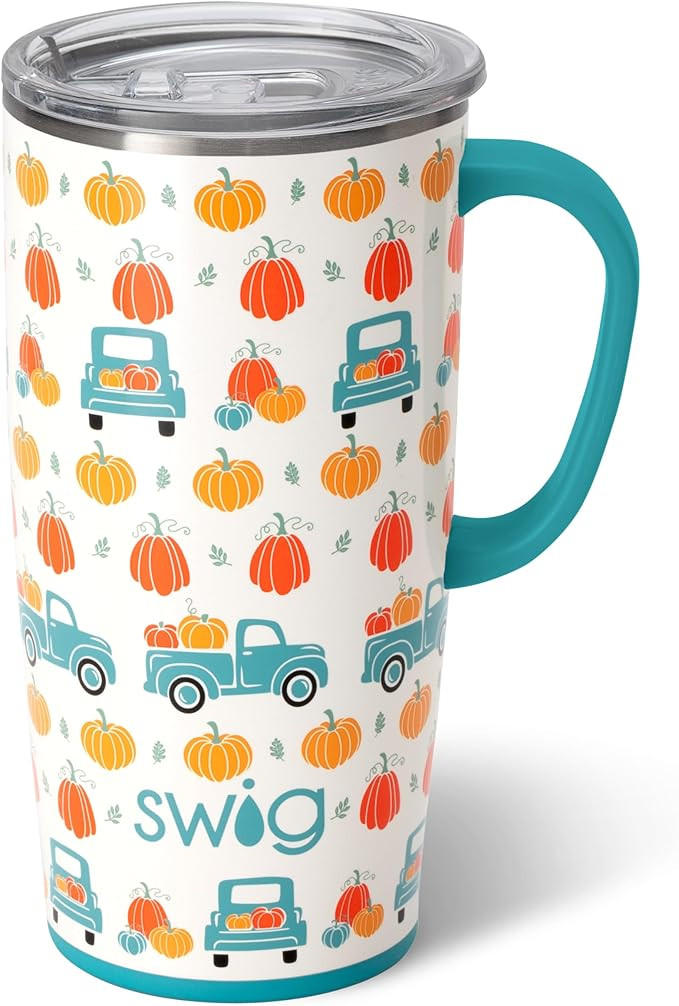 Swig Life 22oz Travel Mug, Insulated Tumbler with Handle and Lid, Travel Coffee Mug, Cup Holder F... | Amazon (US)