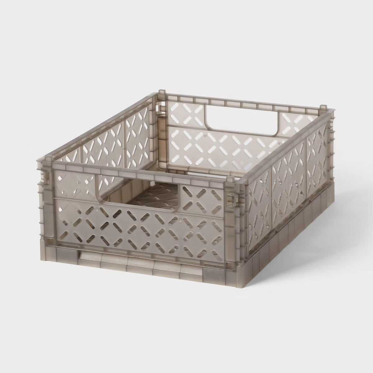Rectangular Plastic Foldable Medium Crate Gray - Brightroom™ | Target