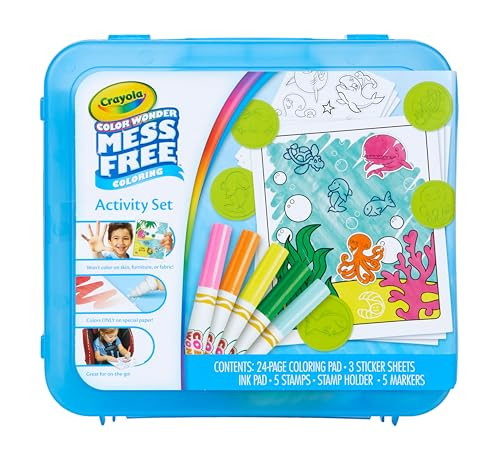 Crayola Color Wonder Mess Free Coloring Activity Set (30+ Pcs), Holiday & Christmas Gift for Toddlers, Travel Art Kit with Markers, Stamps, and Stickers, Ages 3+ | Amazon (US)