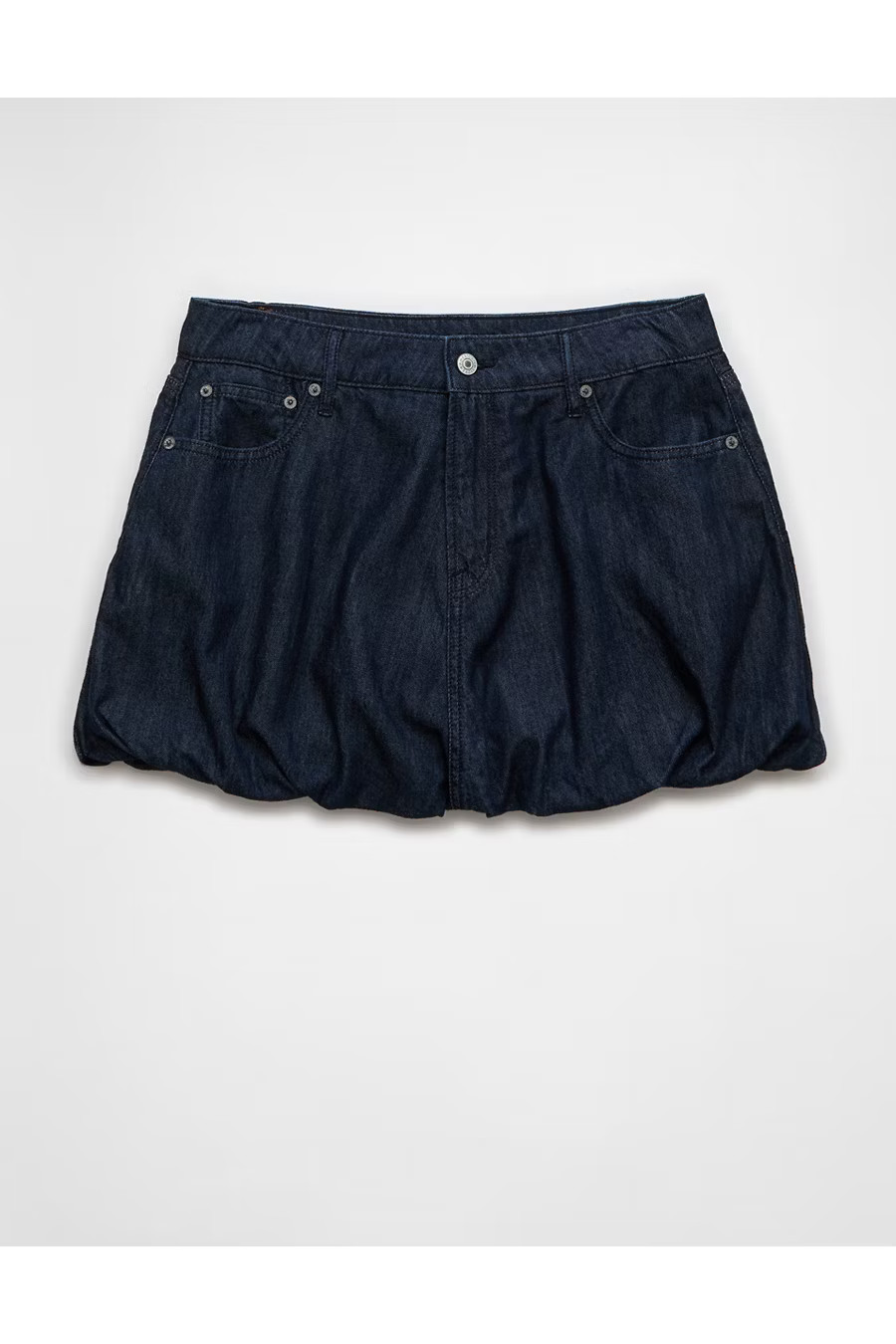 AE Stretch Denim Bubble Skirt Women's Dark Wash 4 Long | American Eagle Outfitters (US & CA)