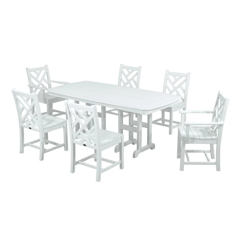 Chippendale Rectangular 6 - Person Outdoor Dining Set | Wayfair North America