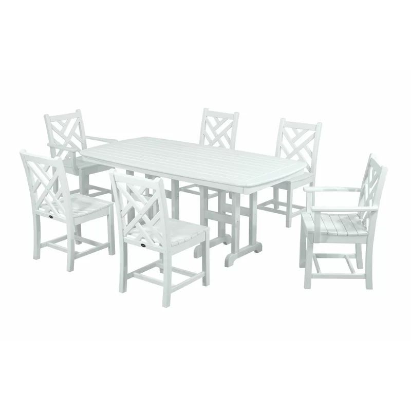 Chippendale Rectangular 6 - Person Outdoor Dining Set | Wayfair North America