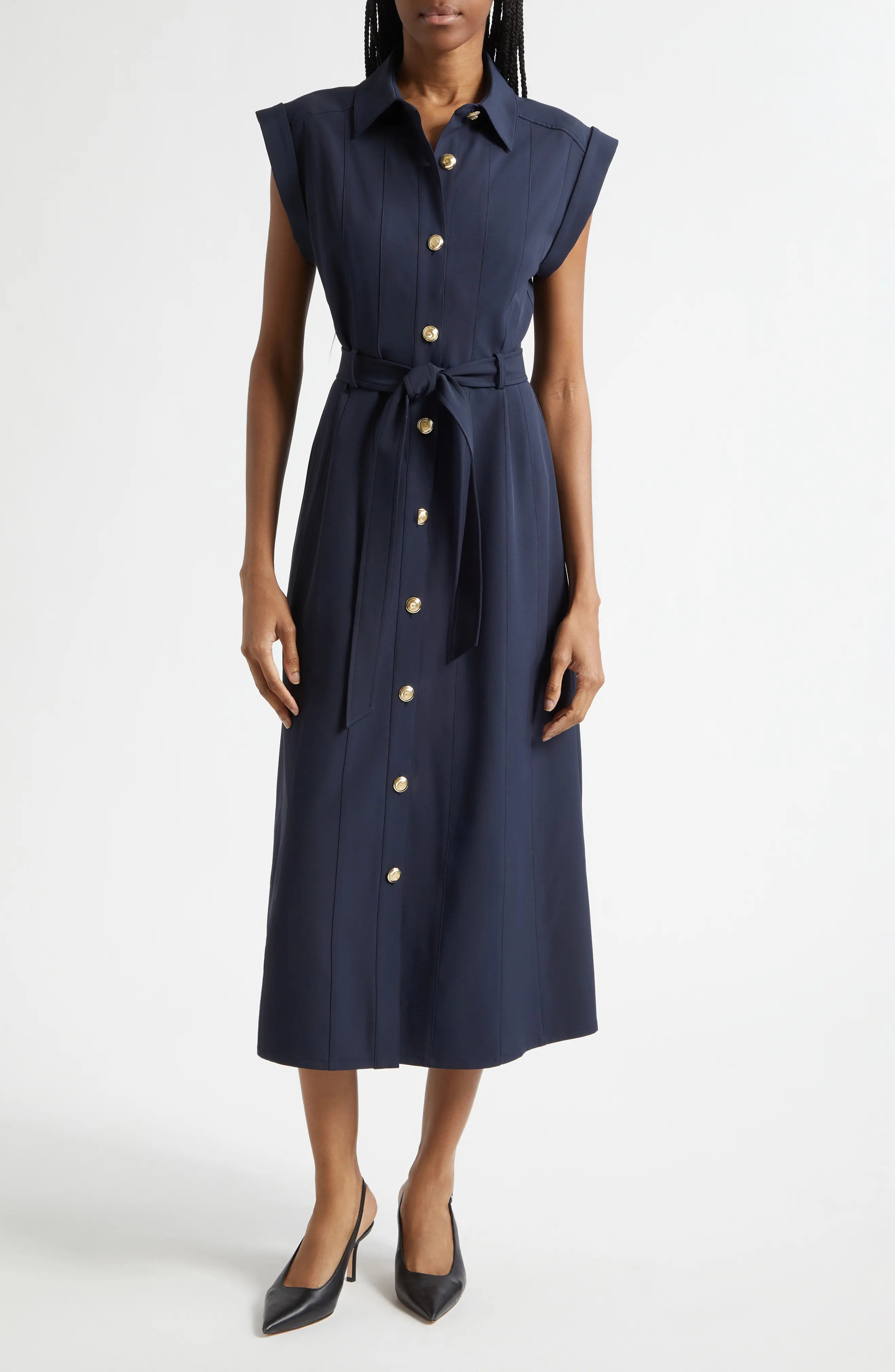 Milo Stretch Midi Shirtdress (Women) | Nordstrom | Nordstrom