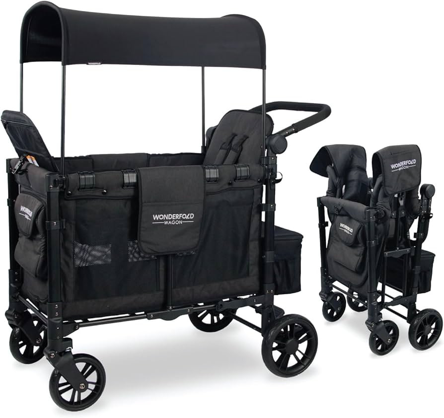 WONDERFOLD W2 Elite Double Stroller Wagon Featuring 2 High Face-to-Face Seats with 5-Point Harnes... | Amazon (US)