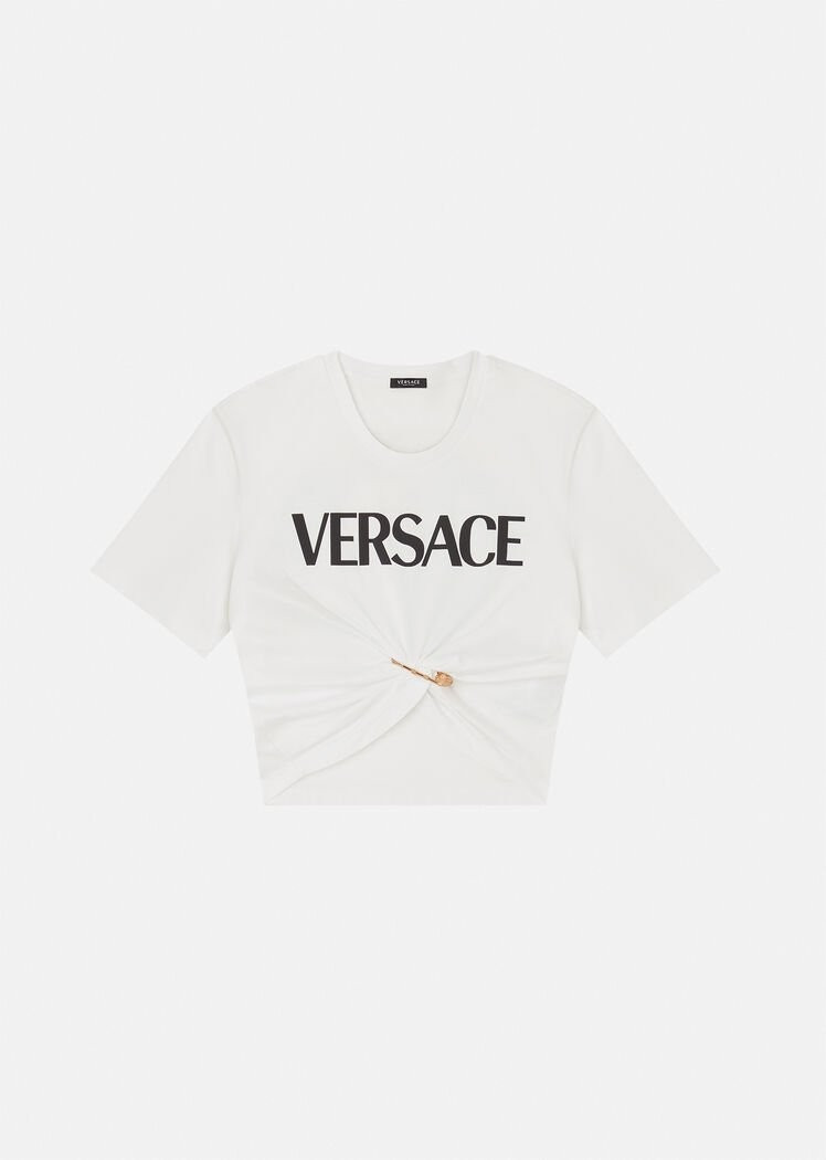 Safety Pin Medusa Tag T-Shirt | Versace (US)