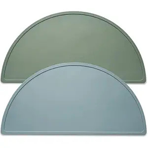 Silicone Placemats for Babies, Toddlers & Kids, BPA-Free Non-Slip Baby Table Mat Food Mats, 2 Pac... | Amazon (US)