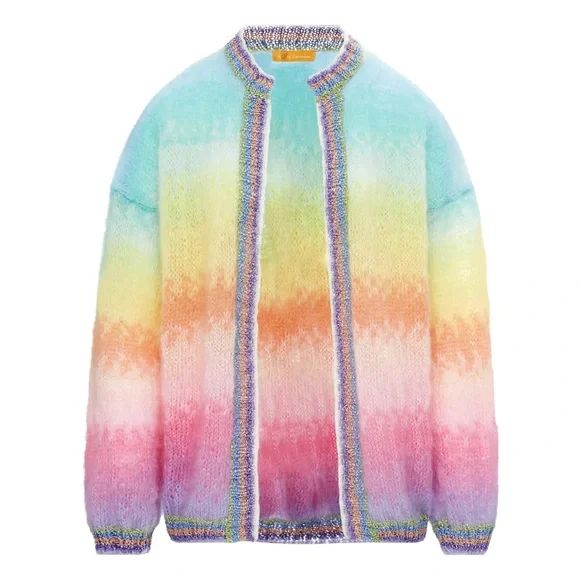 Rose Carmine Tie and Dye rainbow sweater cardigan | Poshmark