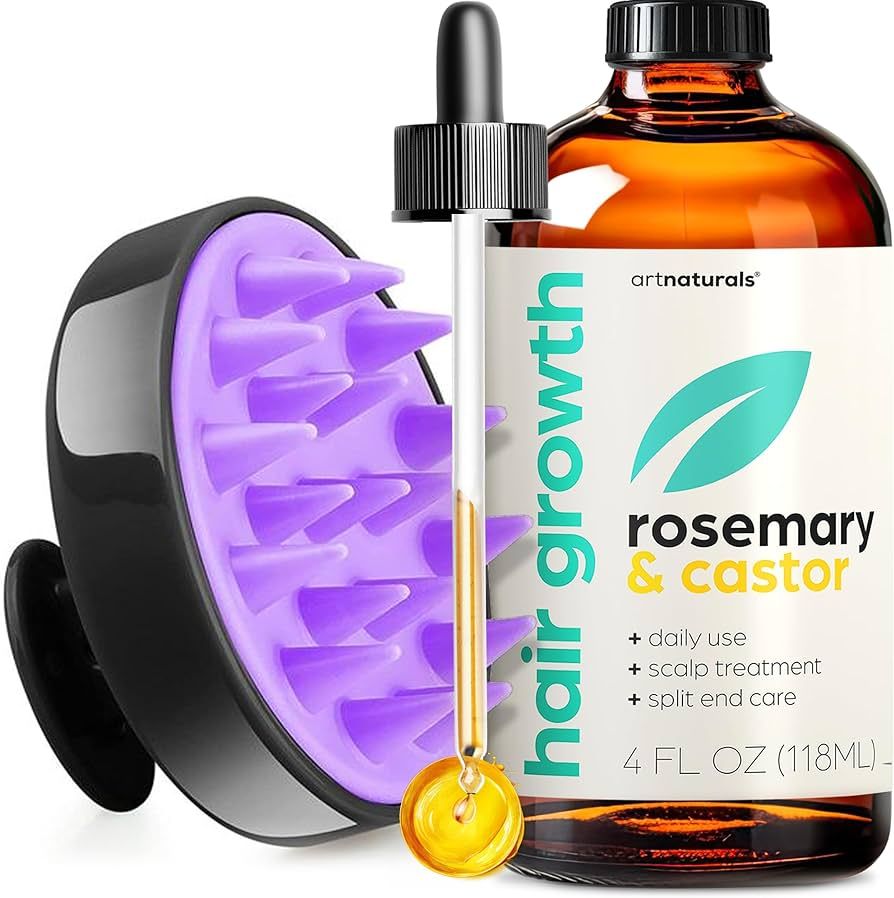 Artnaturals Organic Rosemary Castor Hair Oil & Scalp Strengthening Hair Growth Oil 4.0oz with Coc... | Amazon (US)