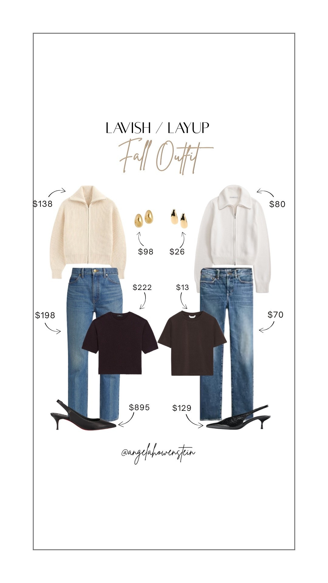 Same chic vibe, two very different price points. This look proves effortless fall style doesn’t have to break the bank. Which side are you choosing — lavish or layup? 

#lavishorlayup #saveorsplurge #ltkfashion #falloutfitideas #ltkfallstyle #budgetfriendlyfashion #chicstyleonabudget #ltkunder100 #ltkfallfashion



#LTKShoeCrush #LTKStyleTip #LTKSeasonal