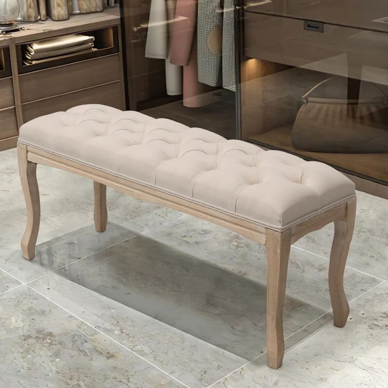 Jalissa Upholstered/Solid Wood Bench | Wayfair North America