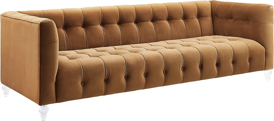 Tov Furniture Bea Velvet Sofa (Cognac) | Amazon (US)