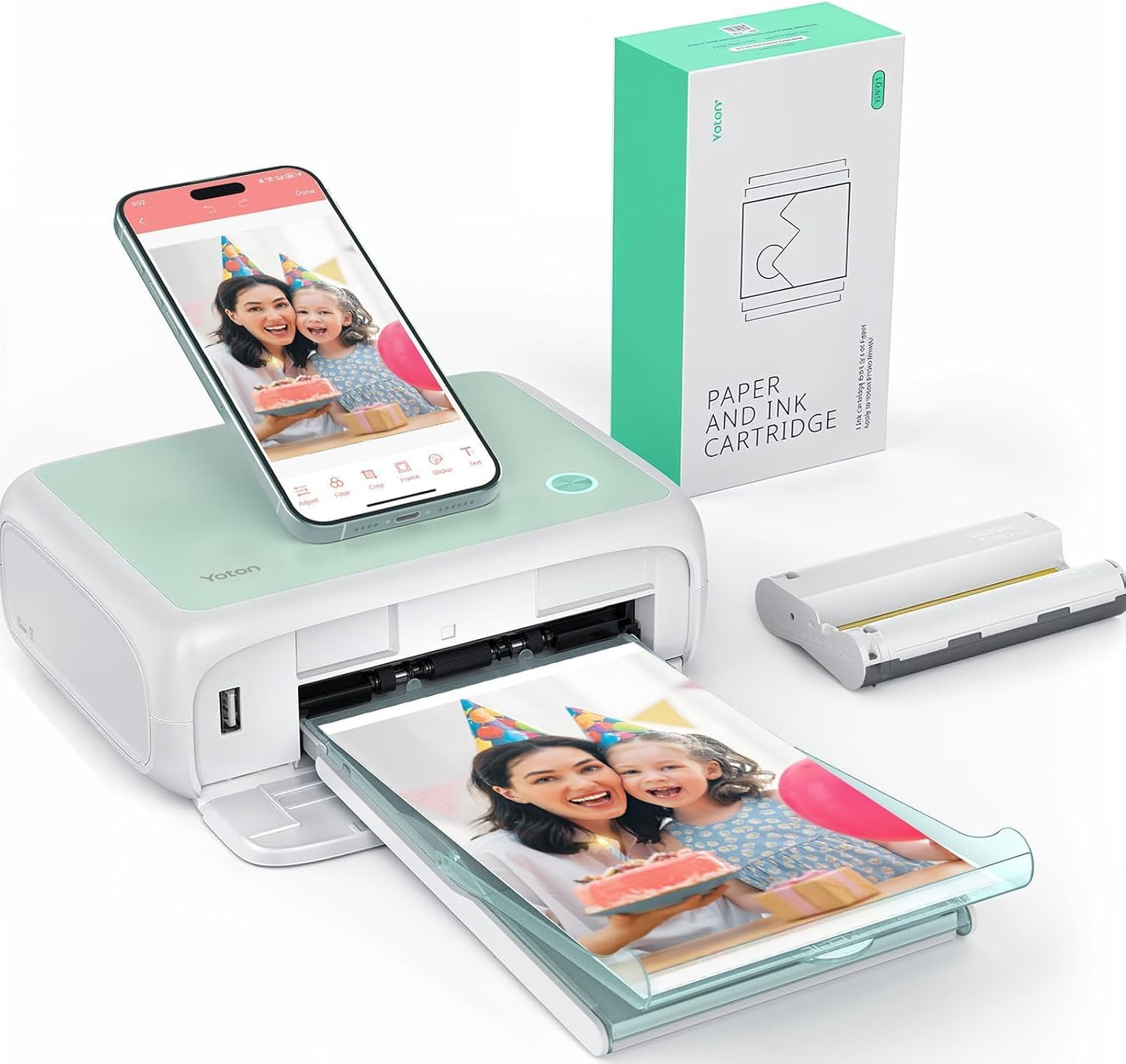 YOTON Photo Printer, Picture Printer with 54 Sheets (4x6) & 1 Cartridges, Support AR Video Printing, WiFi Connection, Portable Photo Printer for iPhone/Android/Laptop | Amazon (US)