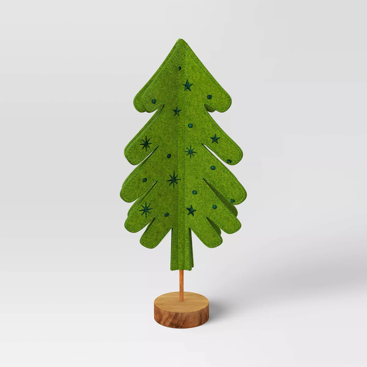 14.5" Embroidered Felt Christmas Tree Sculpture - Wondershop™ Light Green | Target