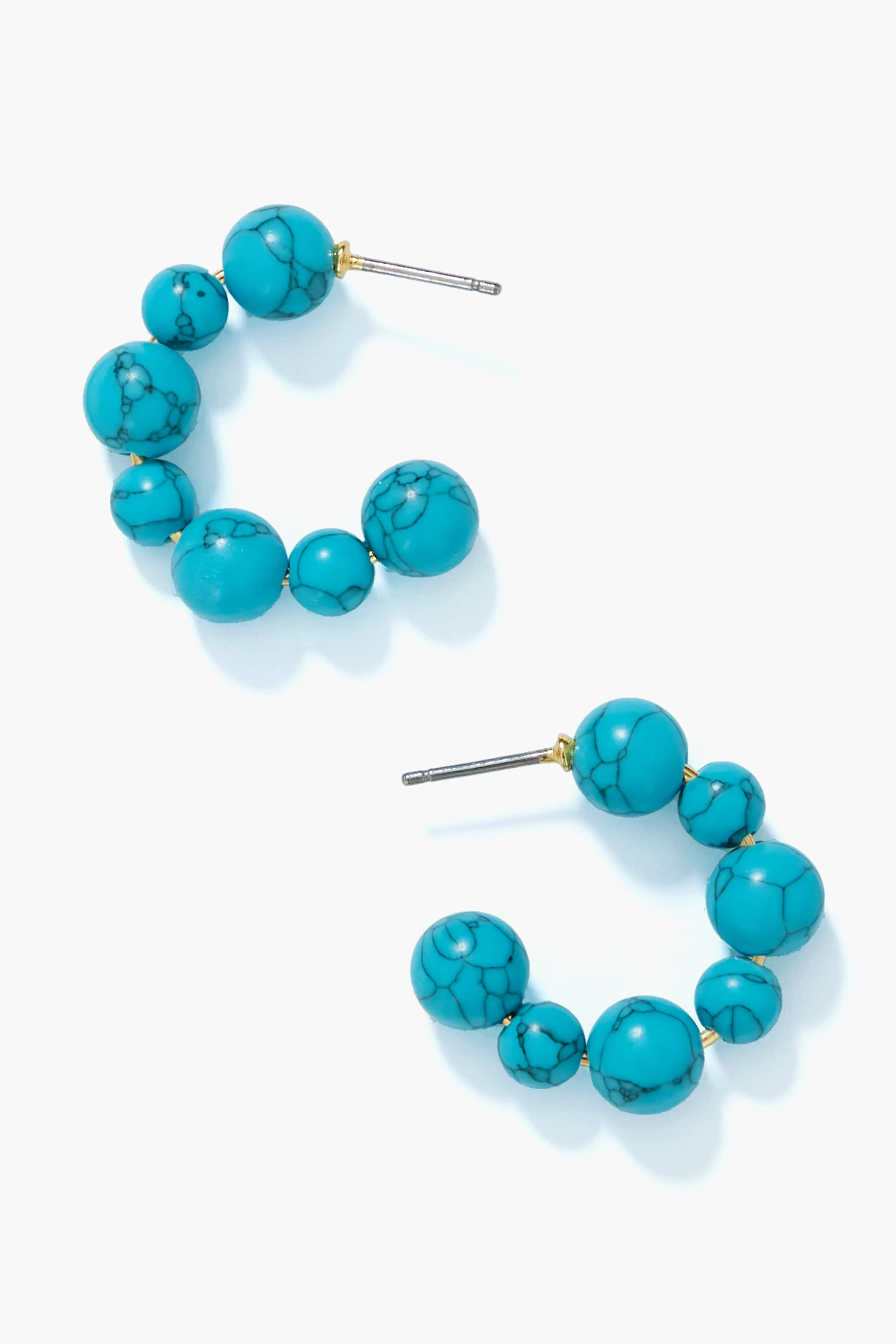 Mini Turquoise Carolina Hoops | Tuckernuck (US)