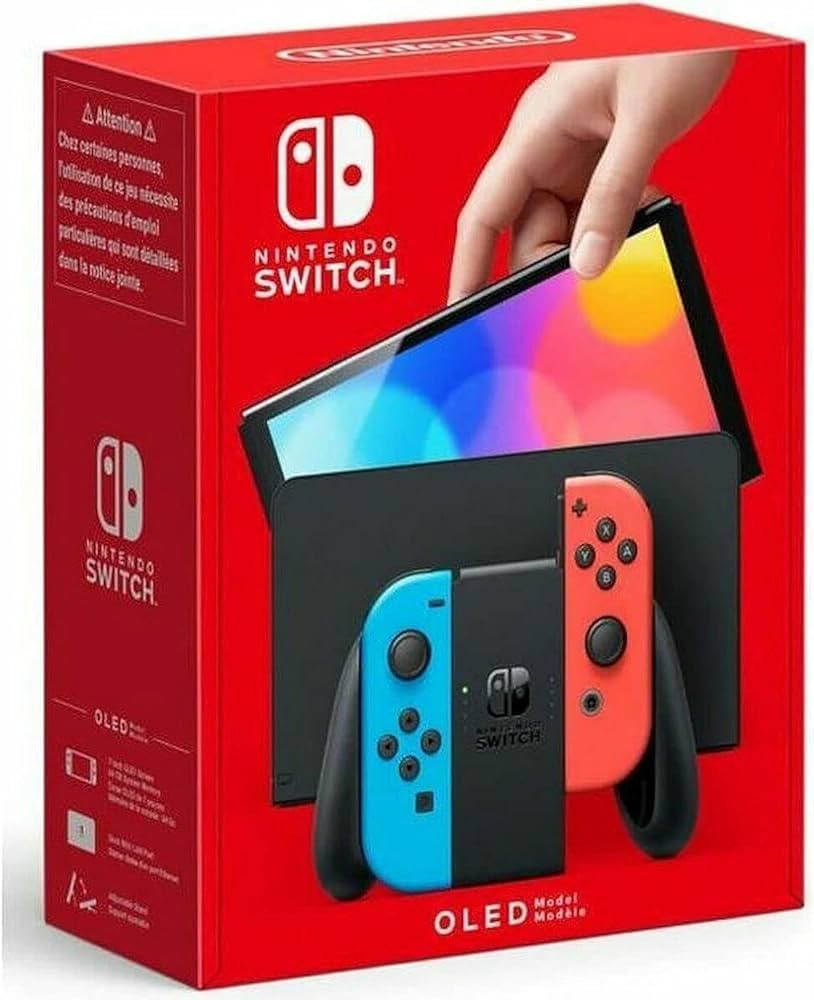 Nintendo Switch – OLED Model w/ Neon Red & Neon Blue Joy-Con | Amazon (US)