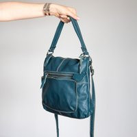 Turquoise Genuine Leather Handbag Vintage Blue Crossbody Shoulder Bag | Etsy (US)