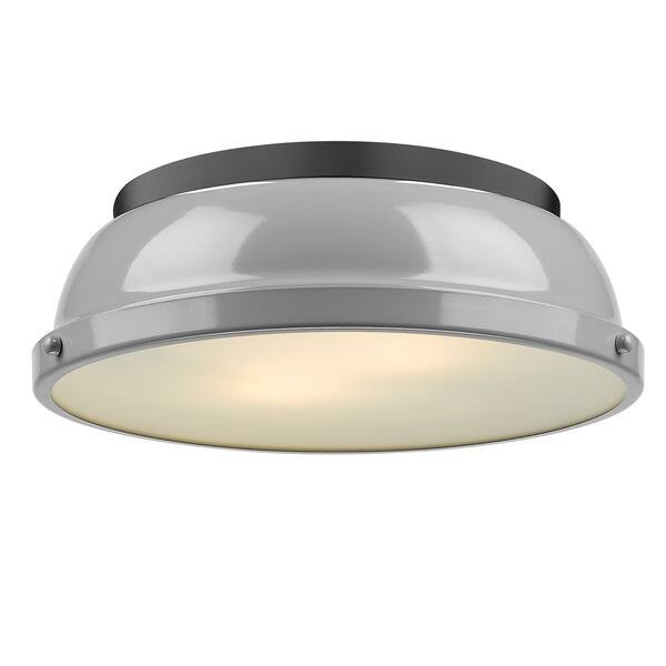 Duncan 14-inch Flush Mount in Aged Brass with an Aged Brass Shade - Bed Bath & Beyond - 14075526 | Bed Bath & Beyond