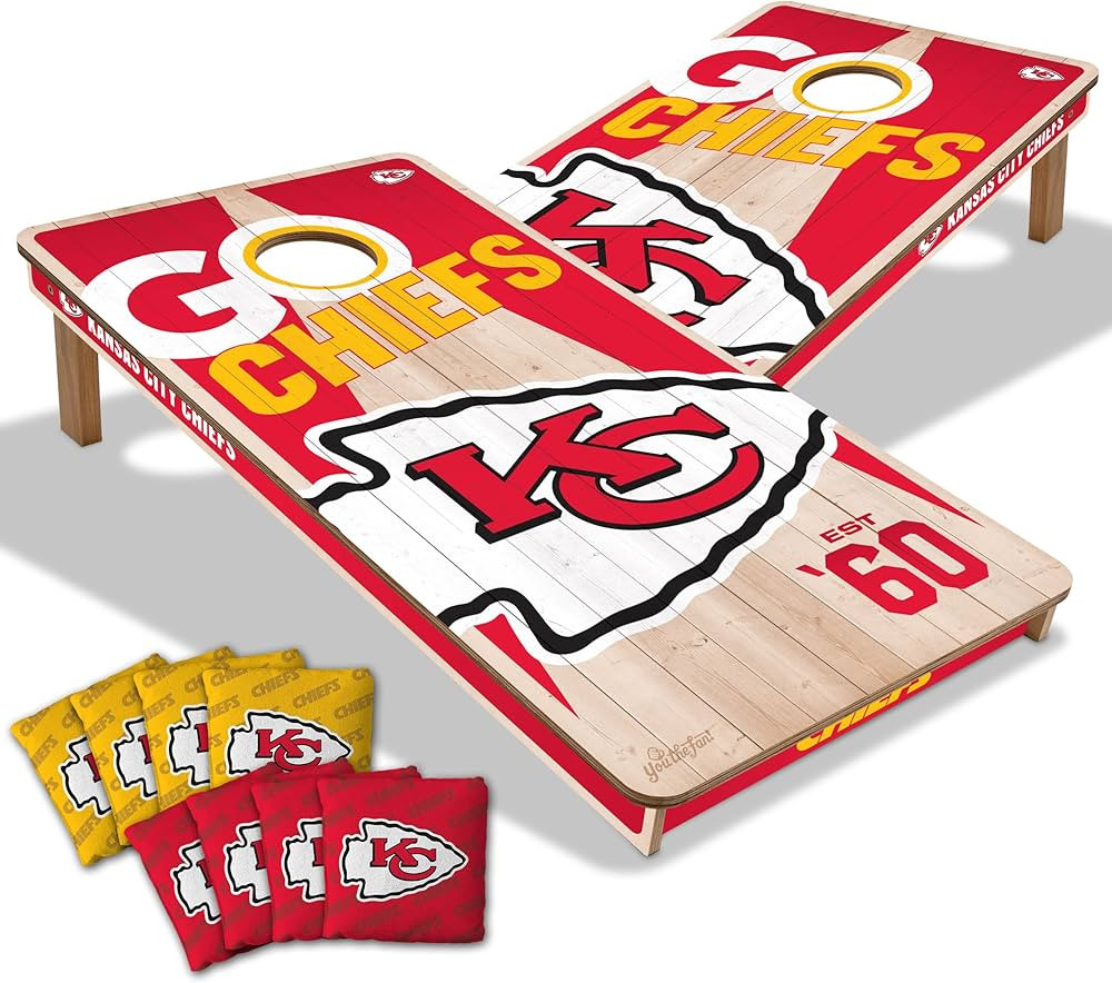 YouTheFan NFL 2’ x 4’ Professional Wood Cornhole Game with Logo Bags | Amazon (US)