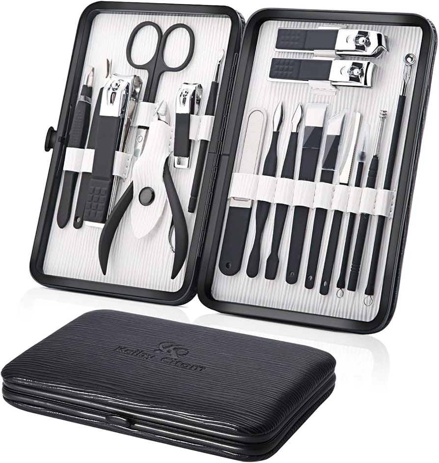 Keiby Citom Professional Stainless Steel Nail Clipper Travel & Grooming Kit Nail Tools Manicure &... | Amazon (US)