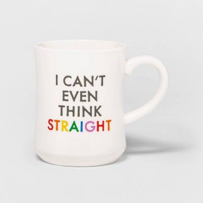 15oz I Can't Even Think Straight Diner Mug White - Pride | Target