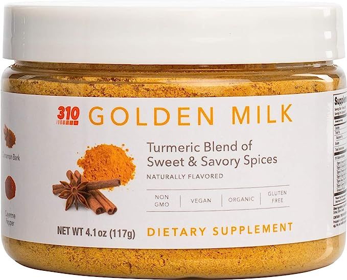 Golden Milk by 310 Nutrition - Organic Turmeric Powder Spice Blend with 5 Powerful Immune-Support... | Amazon (US)