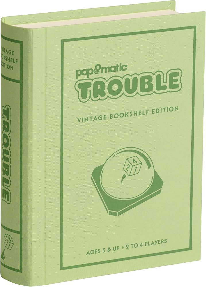 WS Game Company Trouble Vintage Bookshelf Edition, Linen Wrapped Book Box & Slipcase, Pop-O-Matic... | Amazon (US)