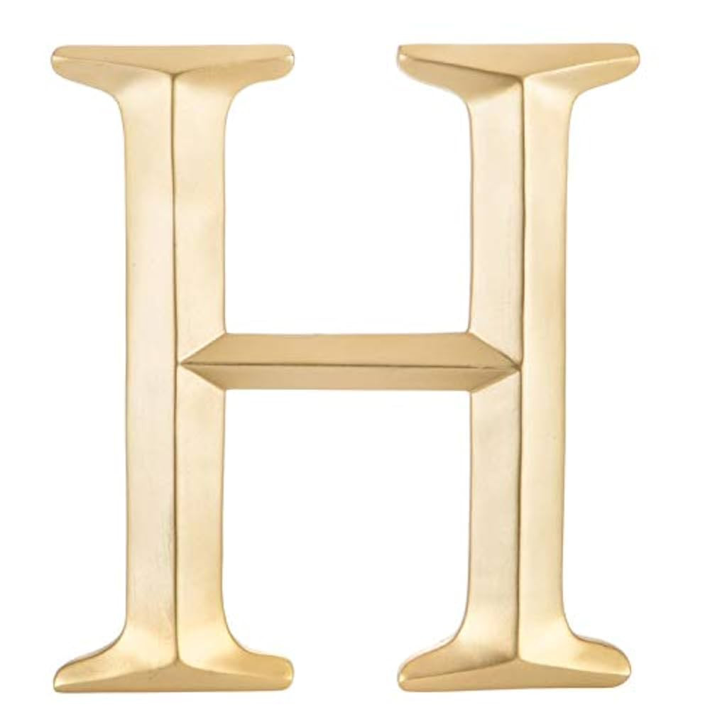 Large 12" Hand Painted Gold Letter Wall Decor Monogram Initial (H) | Amazon (US)