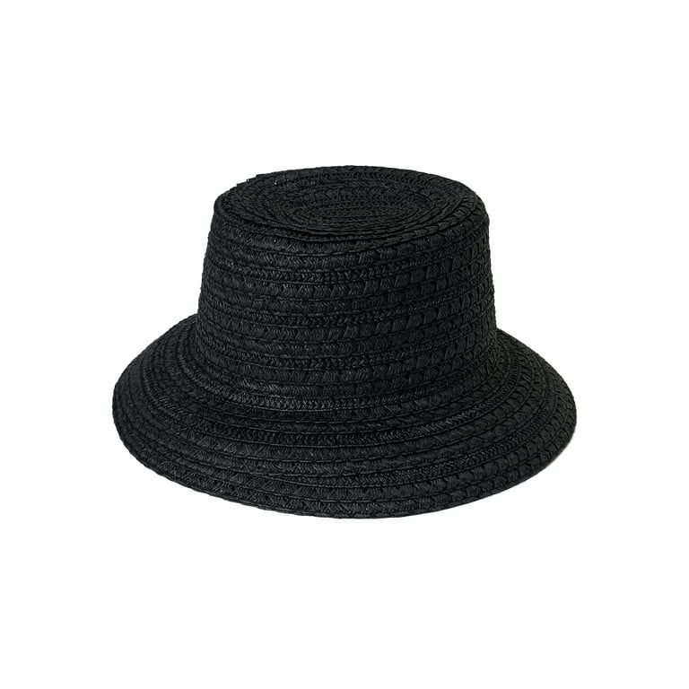 Time and Tru Adult Women's Straw Bucket Hat | Walmart (US)