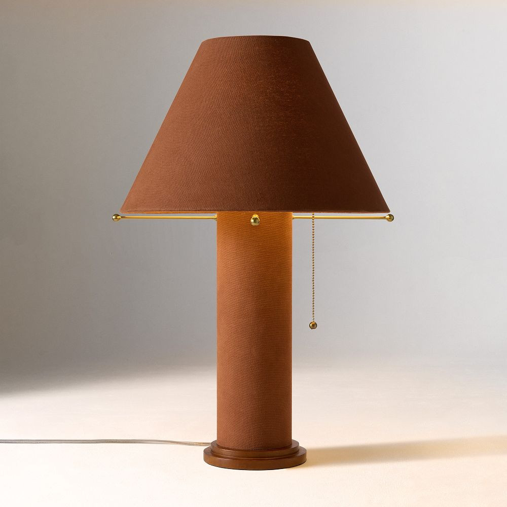 Pierce & Ward Linen Table Lamp (25") | West Elm (US)