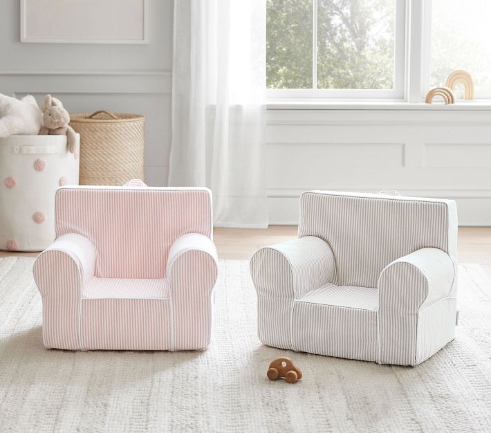 My First Anywhere Chair®, Oatmeal Oxford Stripe | Pottery Barn Kids