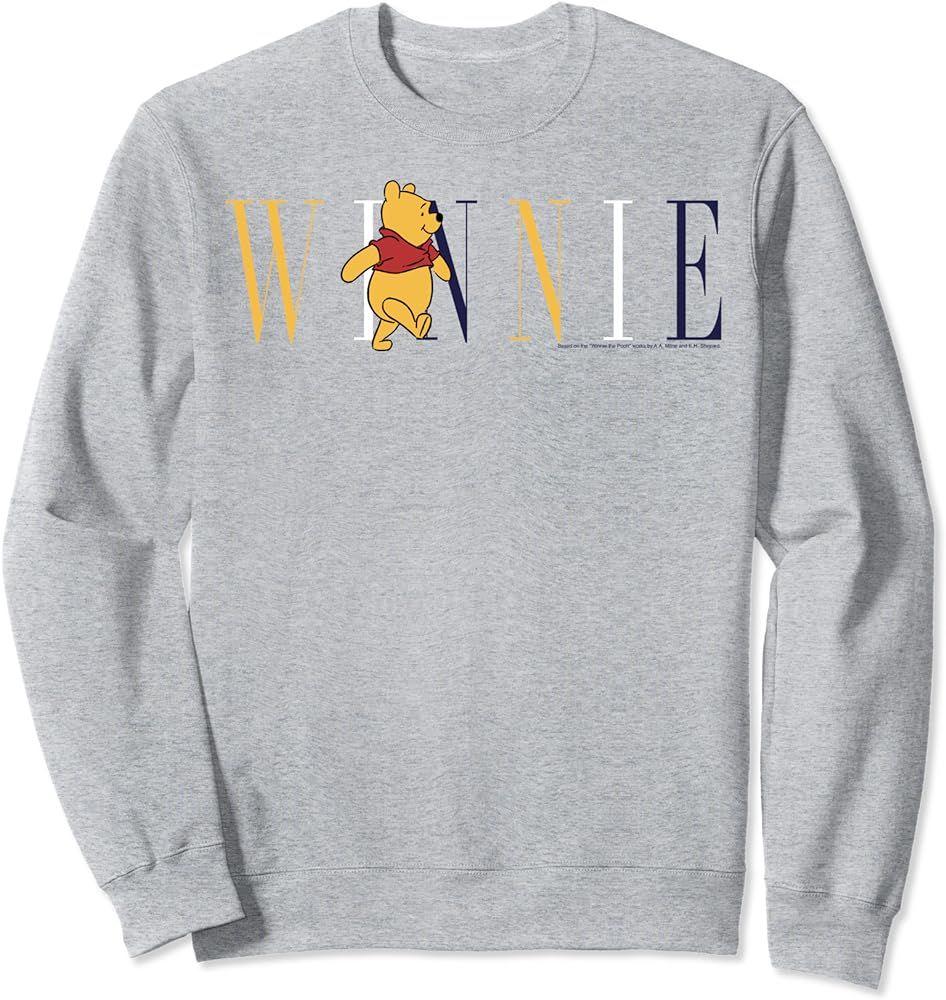 Amazon.com: Disney Winnie The Pooh Simple Text Sweatshirt : Clothing, Shoes & Jewelry | Amazon (US)