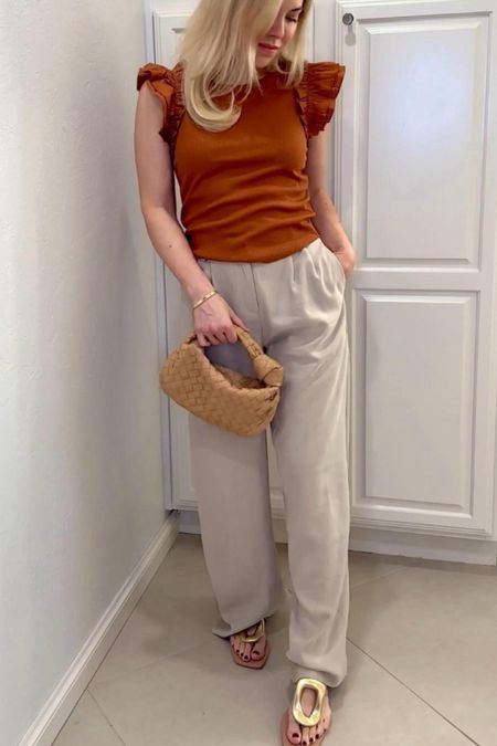 How to style pleated pants 

Spring outfit 
Resort wear
Vacation outfit
Date night outfit
Spring outfit
#Itkseasonal
#Itkover40
#Itku
#ltkworkwear
#ltkshoecrush 
#LTKfindsunder100 #LTKfindsunder50
