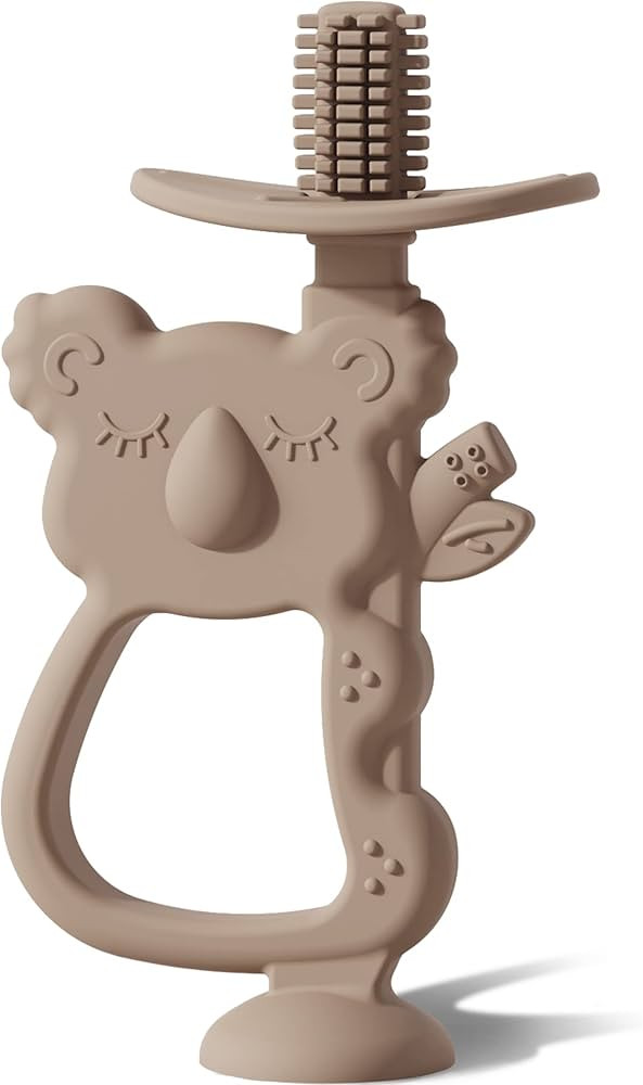 Moonkie Teething Toy, Safe & Easy to Hold BPA Free Silicone Teethers, 360° Baby Toothbrush with ... | Amazon (US)