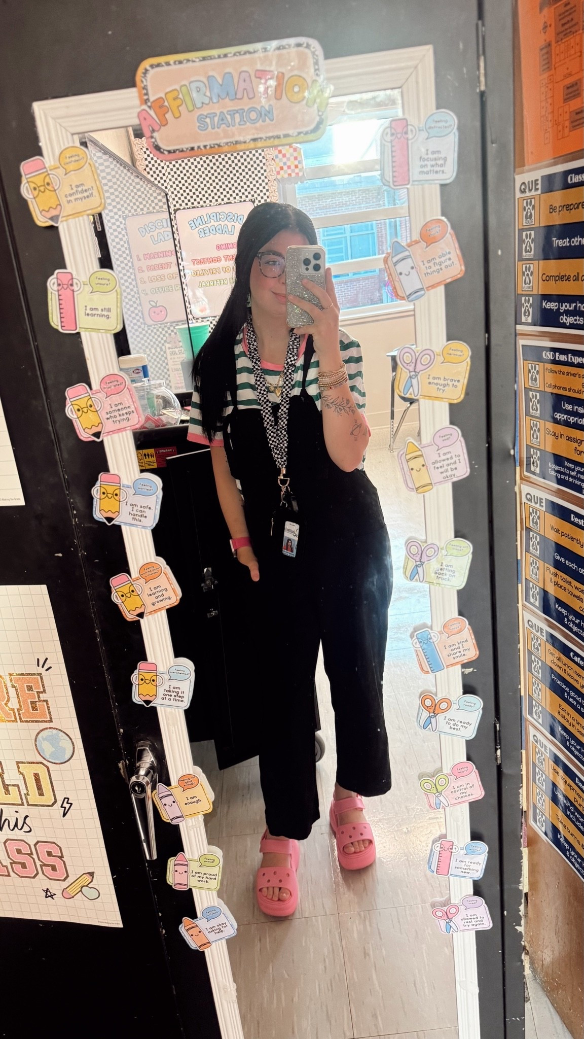 wednesday teacher ootd! best teacher shoes from Crocs! my crocs are the pink lemonade color, but they are sold out! 

#teacher #ltkteacher #teach

#LTKdayinmylife #LTKPetite #LTKWorkwear