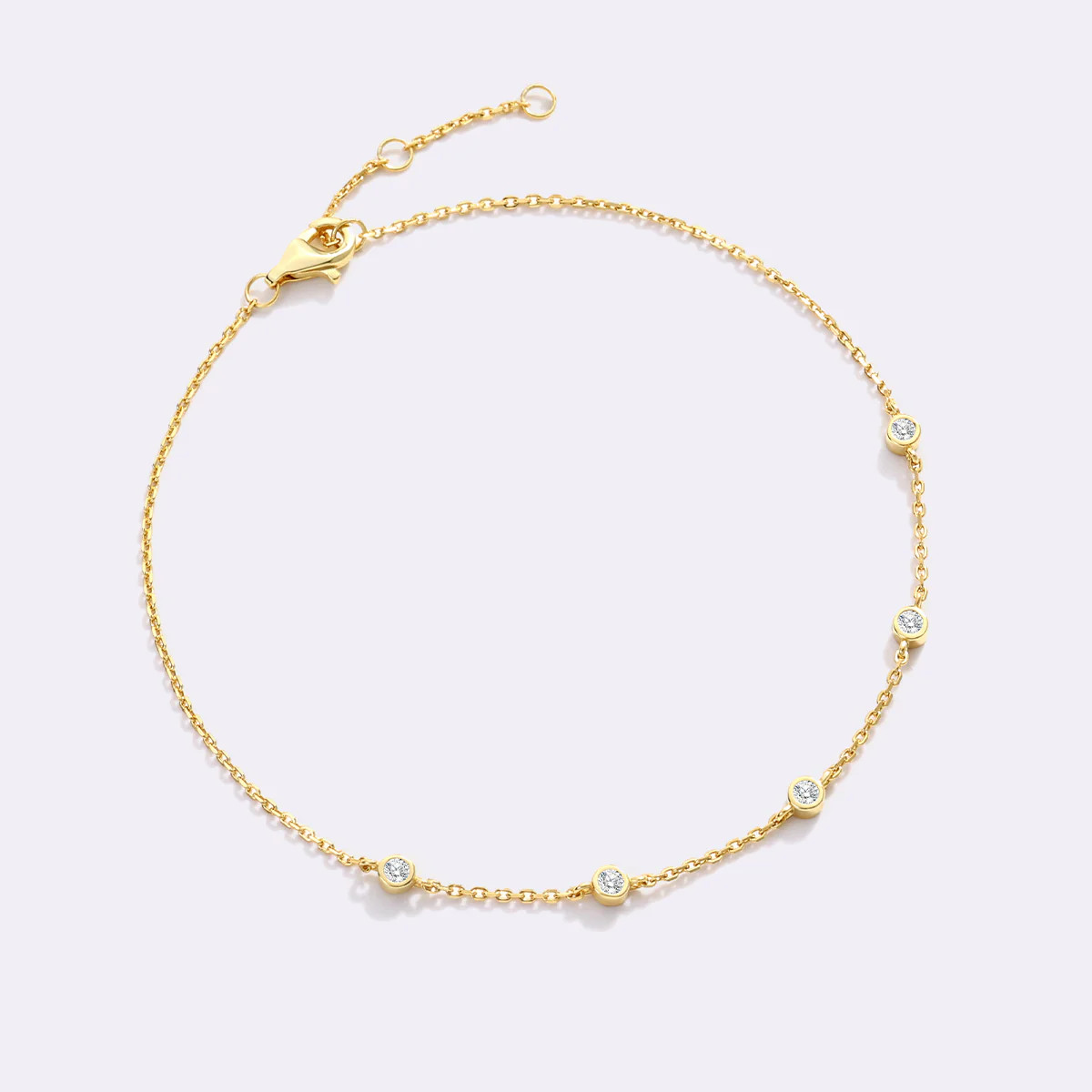 Bezel Set Diamond Bracelet | Mint & Lily