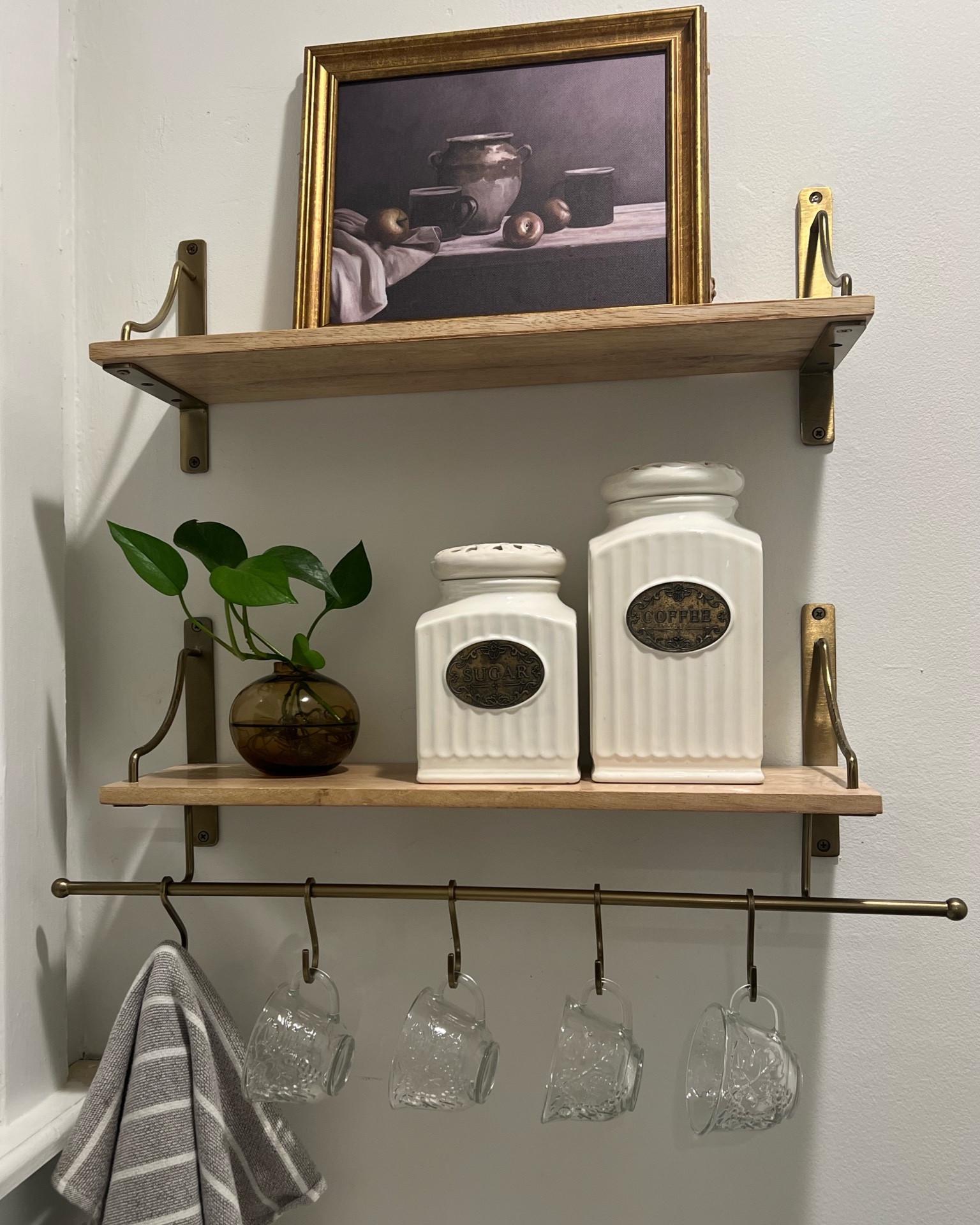 Everything you need to DIY my shelf with brass bar!  (And it’s MUCH easier than you think!)

#LTKhome