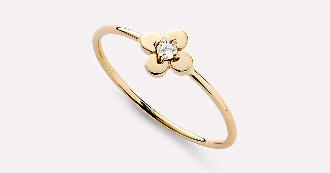 Mini Diamond Flower Ring | Ana Luisa