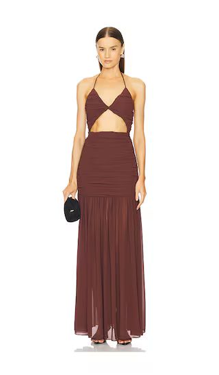 x REVOLVE Acacia Gown in Brown Maxi Dress | Brown Wedding Guest Dress | Revolve Clothing (Global)