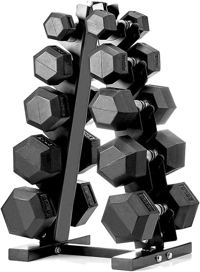 papababe Dumbbell Set Rubber Encased Hex Dumbbell Free Weights Dumbbells Set Home Weight Set | Amazon (US)